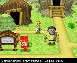 Walking around a town in Spirit Tracks.