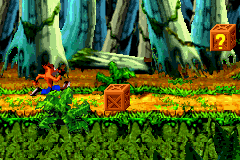 Crash running through the jungle in The Huge Adventure.
