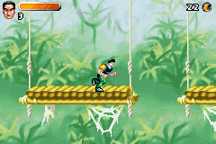 Action Man running along a platform in Robot Atak.