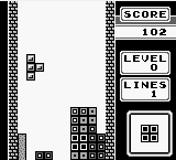 Falling blocks in Tetris.