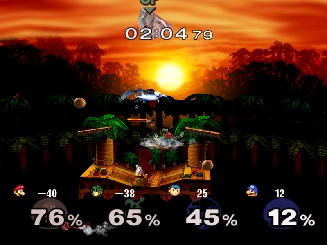 The Kongo Jungle stage returns in Super Smash Bros. Melee.