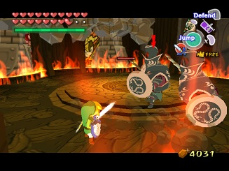 Fighting Darknuts in The Wind Waker.