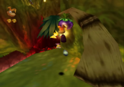 Rayman picks a plum in The Great Escape