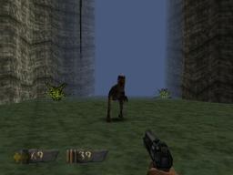 A dinosaur hunting Turok in
