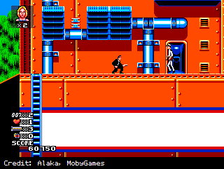 Bond prepares to shoot a guard in The Duel.