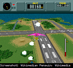 Hang-gliding in Pilotwings.