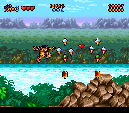 Floating food in Prehistorik Man.