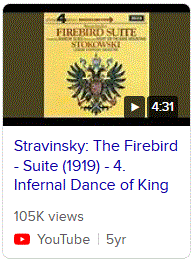 The Infernal Dance from Stravinsky's Firebird Suite