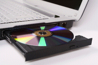 A laptop with a built-in optical drive