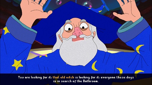 King Harkinian-looking wizard in the Seal House.