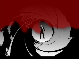Image. The gunbarrel intro, N64 style.