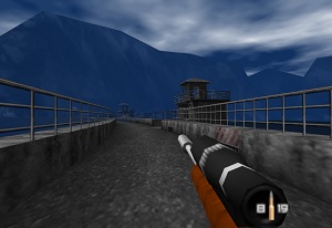 Image. Guard towers on the Byelomorye Dam