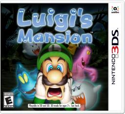 A new-age recreation of the Luigi's Mansion GameCube cover.