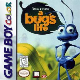 Flik standing next to the game's logo.