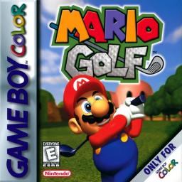 Mario completes a golf swing.