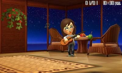 Abby plays the guitar.