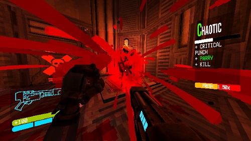 A shower of blood refuels the player character.