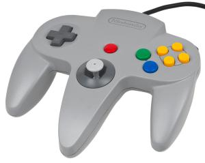 A single Nintendo 64 controller.