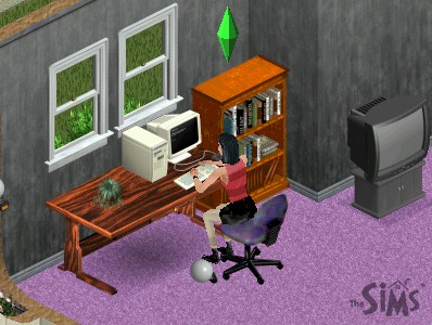 Image. Maycin Tucson has a little computer trouble.