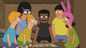 Screenshot: Darryl briefs the kids on the Treasure Trail in Ft. Belcher.