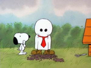 Screenshot: Invisible Charlie Brown is made temporarily visible again.