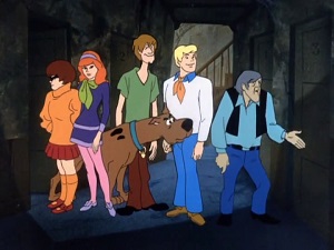 Screenshot: Hank shows the gang to their rooms.