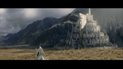 Image. Gandalf the White rides to Minas Tirith in The Return of the King.