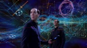 Agent Daniels briefs Captain Archer on the Temporal Cold War.