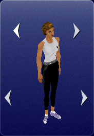 White athletic tank with yoga pants.