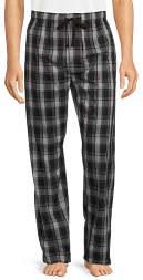At last! Walmart.com is good for something. A pair of black tartan pyjama bottoms from Walmart dot com.