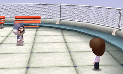 Wario comes to meet Jenna on the observation tower.