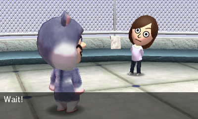 Someone off-camera shouts, Wait!