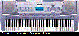 Yamaha PSR-290 overhead shot